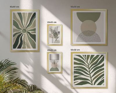 Sieninė paveikslų galerija Stilinga grafika su žaluma