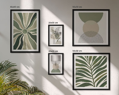 Sieninė paveikslų galerija Stilinga grafika su žaluma