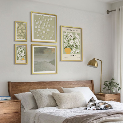 5 paveikslų rinkinys su rėmais Gėlių miesto motyvai