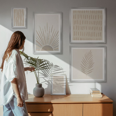 Sieninė paveikslų galerija Stilingos dekoracijos gamtos geometrija