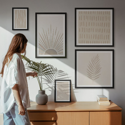 Sieninė paveikslų galerija Stilingos dekoracijos gamtos geometrija
