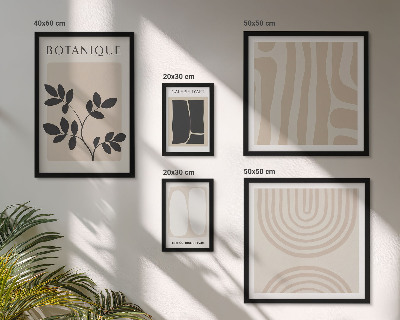 5 paveikslų rinkinys su rėmais Stilinga augalų grafika