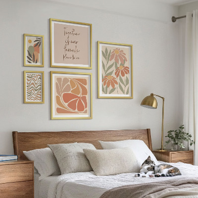 Sieninė paveikslų galerija Stilingos gamtos gėlių dekoracijos