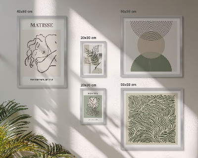 Sieninė paveikslų galerija Minimalistinės augalų kompozicijos