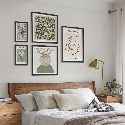 Sieninė paveikslų galerija Minimalistinės augalų kompozicijos