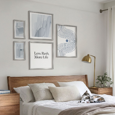 Paveikslų rinkinys miegamajam Moderni minimalistinė grafika