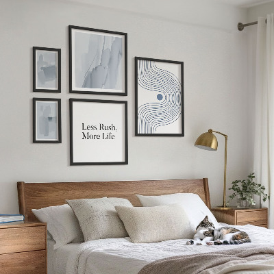 Paveikslų rinkinys miegamajam Moderni minimalistinė grafika