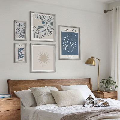 Sieninė paveikslų galerija Stilinga abstrakti geometrija