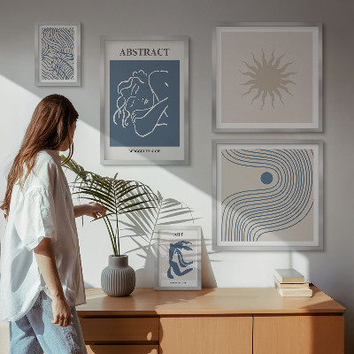 Sieninė paveikslų galerija Stilinga abstrakti geometrija