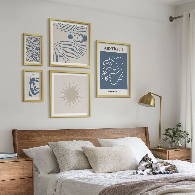 Sieninė paveikslų galerija Stilinga abstrakti geometrija