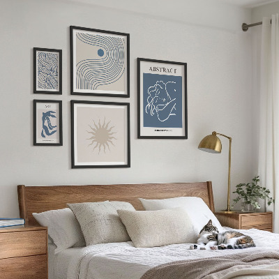 Sieninė paveikslų galerija Stilinga abstrakti geometrija