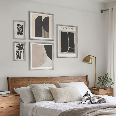 Sieninė paveikslų galerija Stilinga minimalistinė grafika