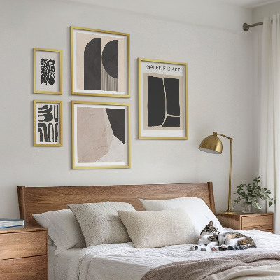 Sieninė paveikslų galerija Stilinga minimalistinė grafika