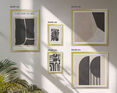 Sieninė paveikslų galerija Stilinga minimalistinė grafika