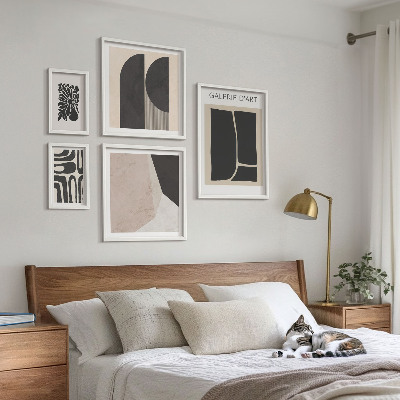 Sieninė paveikslų galerija Stilinga minimalistinė grafika