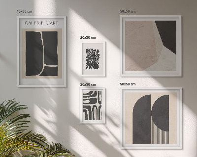 Sieninė paveikslų galerija Stilinga minimalistinė grafika