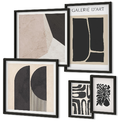 Sieninė paveikslų galerija Stilinga minimalistinė grafika