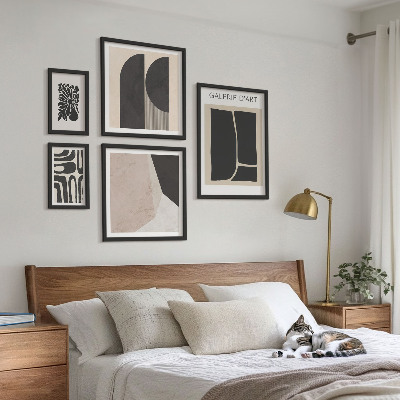 Sieninė paveikslų galerija Stilinga minimalistinė grafika