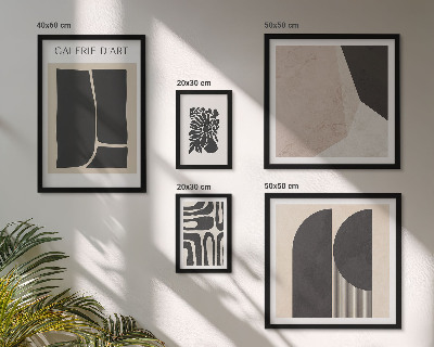Sieninė paveikslų galerija Stilinga minimalistinė grafika
