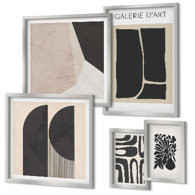 Sieninė paveikslų galerija Stilinga minimalistinė grafika