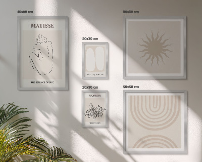 5 paveikslų rinkinys su rėmais Minimalistinės meno linijos