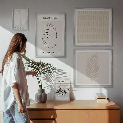 Paveikslų rinkinys miegamajam Minimalistinio stiliaus formos