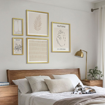 Paveikslų rinkinys miegamajam Minimalistinio stiliaus formos