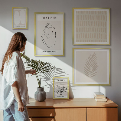 Paveikslų rinkinys miegamajam Minimalistinio stiliaus formos
