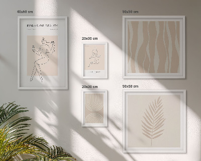 5 paveikslų rinkinys su rėmais Gražūs minimalistiniai motyvai