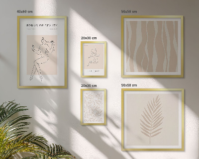 Sieninė paveikslų galerija Stilinga moterų ir augalų grafika