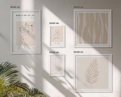 Sieninė paveikslų galerija Stilinga moterų ir augalų grafika
