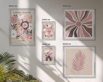 Sieninė paveikslų galerija Boho stiliaus gėlių turgūs