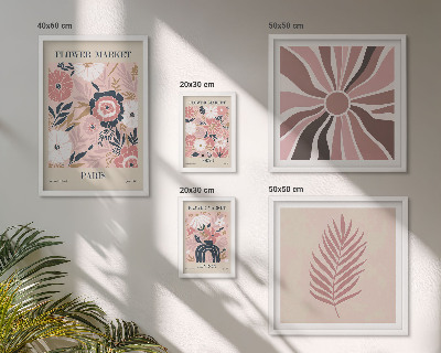 Sieninė paveikslų galerija Boho stiliaus gėlių turgūs
