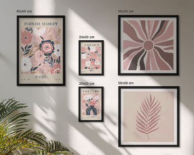 Sieninė paveikslų galerija Boho stiliaus gėlių turgūs