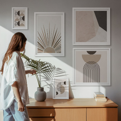 Sieninė paveikslų galerija Abstrakčios geometrinės formos