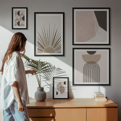 Sieninė paveikslų galerija Abstrakčios geometrinės formos