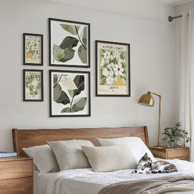 Sieninė paveikslų galerija Gėlių motyvai Londonas Dublinas Tokijas