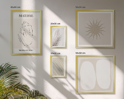 5 paveikslų rinkinys su rėmais Minimalistinės boho stiliaus formos