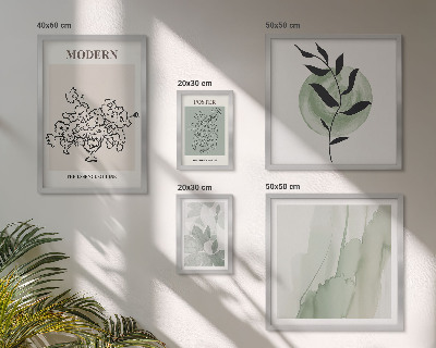 Sieninė paveikslų galerija Modernūs minimalistiniai dekoro elementai