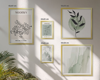 Sieninė paveikslų galerija Modernūs minimalistiniai dekoro elementai