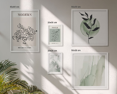 Sieninė paveikslų galerija Modernūs minimalistiniai dekoro elementai