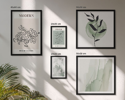 Sieninė paveikslų galerija Modernūs minimalistiniai dekoro elementai