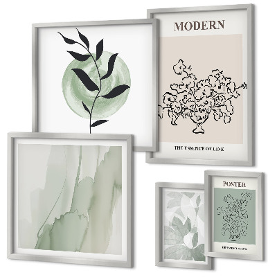 Sieninė paveikslų galerija Modernūs minimalistiniai dekoro elementai