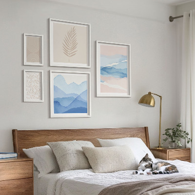 Sieninė paveikslų galerija Abstraktūs peizažai lapai