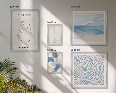 Sieninė paveikslų galerija Stilinga gamtos abstrakčios grafikos
