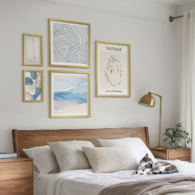 Sieninė paveikslų galerija Stilinga gamtos abstrakčios grafikos