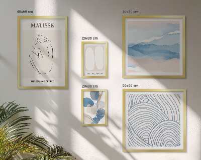 Sieninė paveikslų galerija Stilinga gamtos abstrakčios grafikos