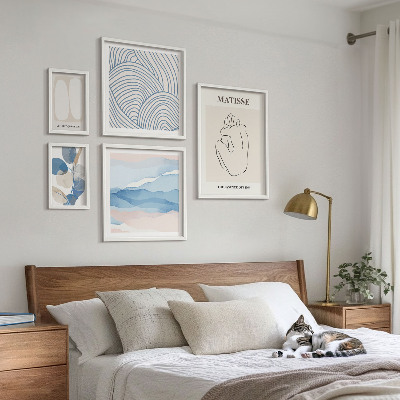 Sieninė paveikslų galerija Stilinga gamtos abstrakčios grafikos