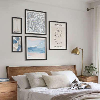 Sieninė paveikslų galerija Stilinga gamtos abstrakčios grafikos