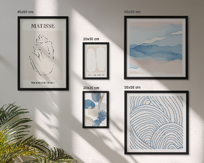 Sieninė paveikslų galerija Stilinga gamtos abstrakčios grafikos